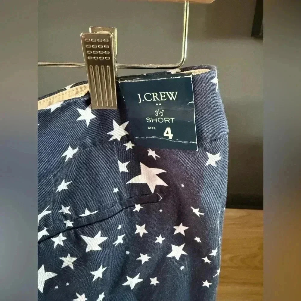 NWT • J. Crew Navy Star Print Women's 3.5 Shorts • 4 - Picture 5 of 5